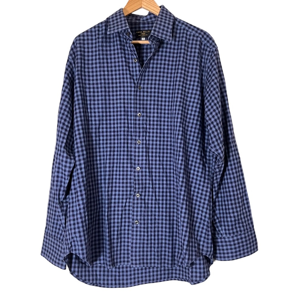 Mens Emma Willis Plaid Slim Fit Button Down Long Sleeve Dres Shirt